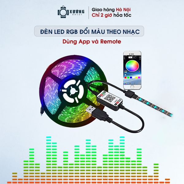 Đèn led dây đổi màu RGB