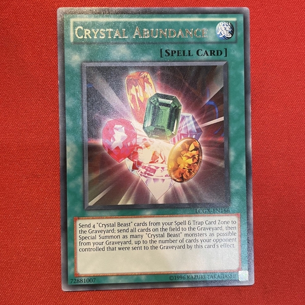 Yu-Gi-Oh! Crystal Abundance Card - LCGX-EN166, Rare, From Legendary Collection 2, Unlimited Edition - View #9