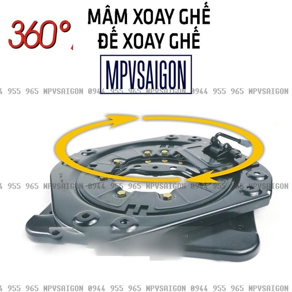 Đế xoay ghế mâm xoay ghế 360 độ tay gạt ( đế xoay cơ)