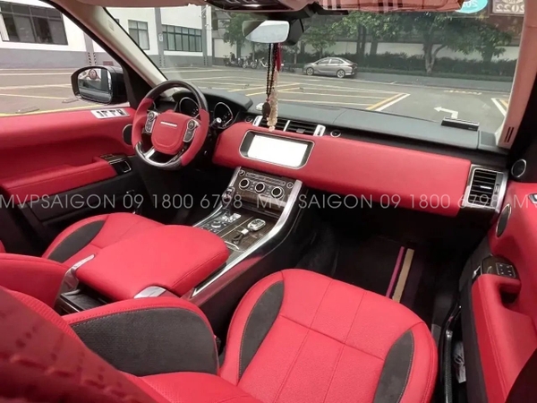 Range Rover Sport bọc da và đổi màu nội thất đen đỏ