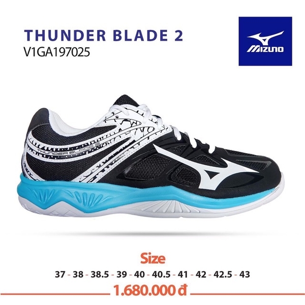 Giày Mizuno Thunder Blade 2 màu xanh đen