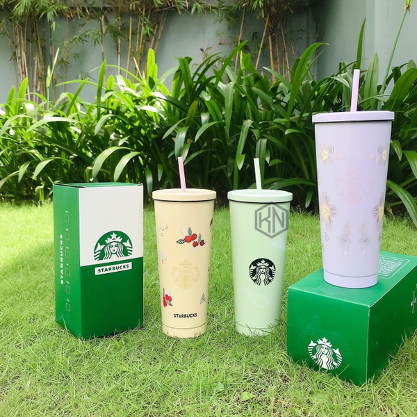 Ly giữ nhiệt Starbuck hoạ tiết hè thu 750ml cao cấp - Linh Kiện Khánh