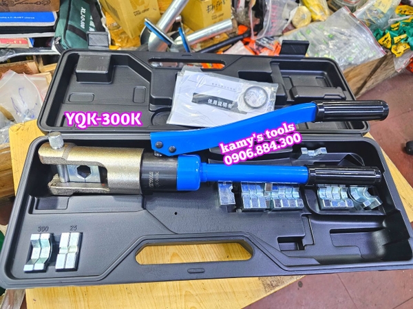 Kìm ép cos thủy lực YQK-300K XC tools 8 tấn bơm nhanh 16-300mm2