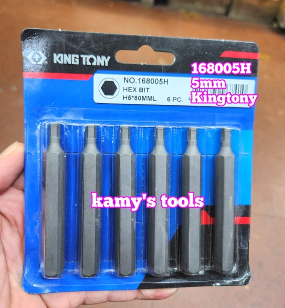 Mũi vít đóng lục giác H4 H5 H6 H8 dài 80mm Kingtony Model 168004H 168005H 168006H 168008H