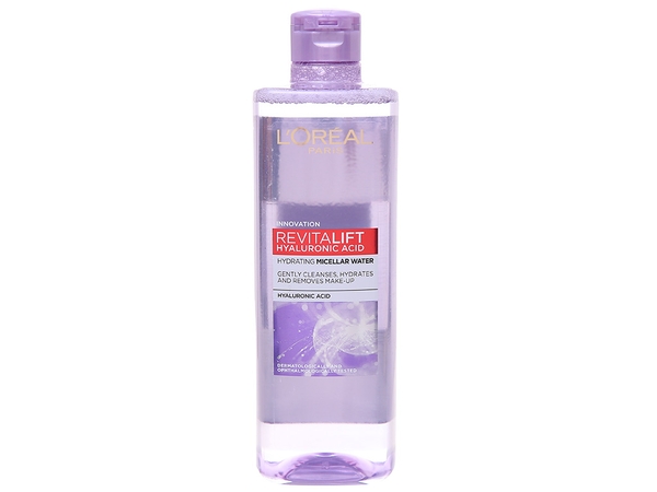 Tẩy Trang Loreal Tím Siêu Cấp ẩm Revitalift Hyaluronic Acid Hydrating Micellar 400ml