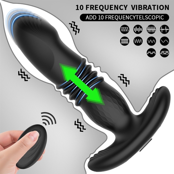 Butt Plug Anal Vibrator rung thụt điều khiển từ xa 10 chế độ tuỳ chỉnh