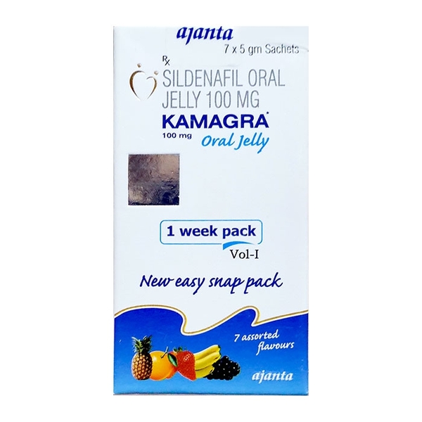 KAMAGRA ORAL JELLY 100ML ORIGINAL – HỘP 7 GÓI 7 VỊ (HÀNG NHẬP KHẨU CHÍNH HÃNG THÁI LAN) CHÍNH HÃNG INDIA