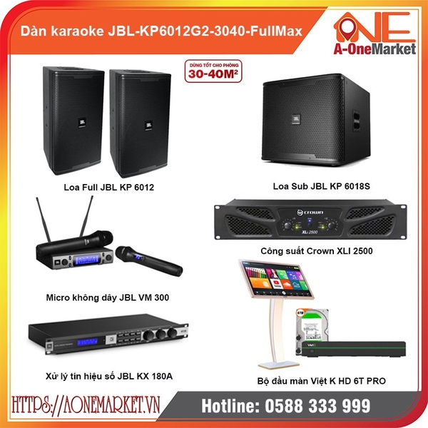 Dàn karaoke kinh doanh KP6012G2-3040Full