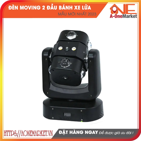 ĐÈN MOVING 2 ĐẦU BÁNH XE LỬA ( 3 IN 1 ) MẪU NEW 2023