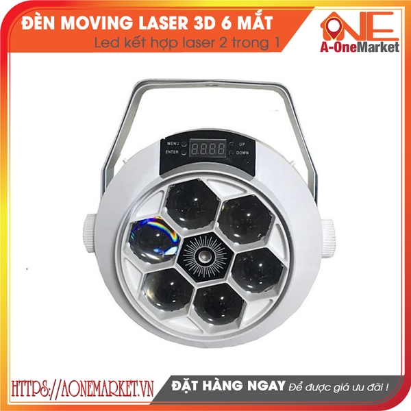 Đèn Moving Laser 3D 6 Mắt