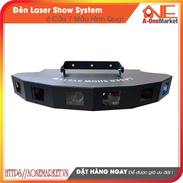 Đèn Laser Show System 6 Cửa 7 Màu Hình Quạt