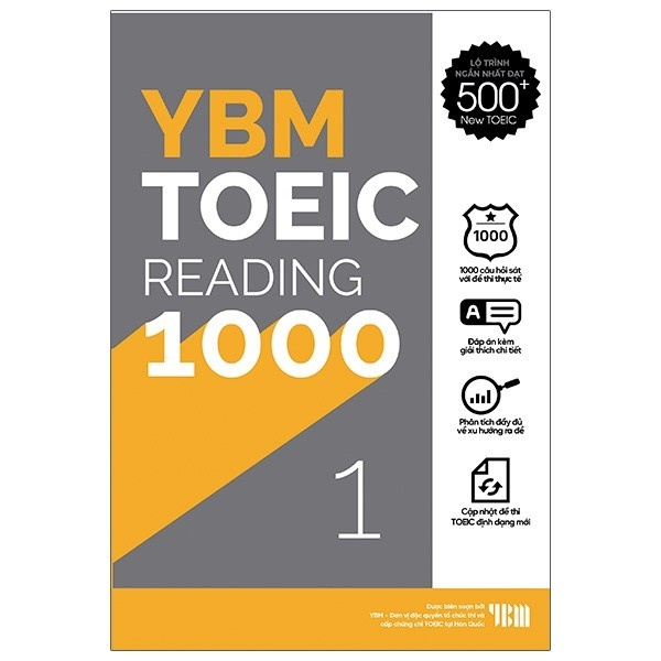 Sách YBM Actual Toeic Tests RC 1000 Vol 1