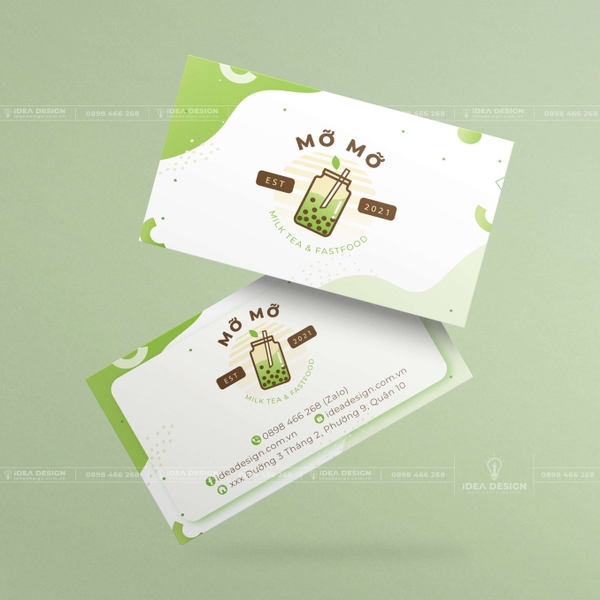 20+ Mẫu Card Visit Đồ Uống, Quán Nước, Quán Cafe - Trà Sữa