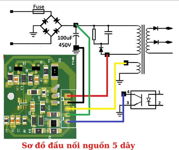 Độ nguồn 5 dây công suất cao