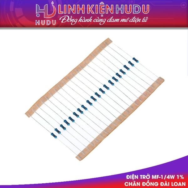 100 con Điện trở 1K MF-1/4W 1% Chân đồng Đài Loan