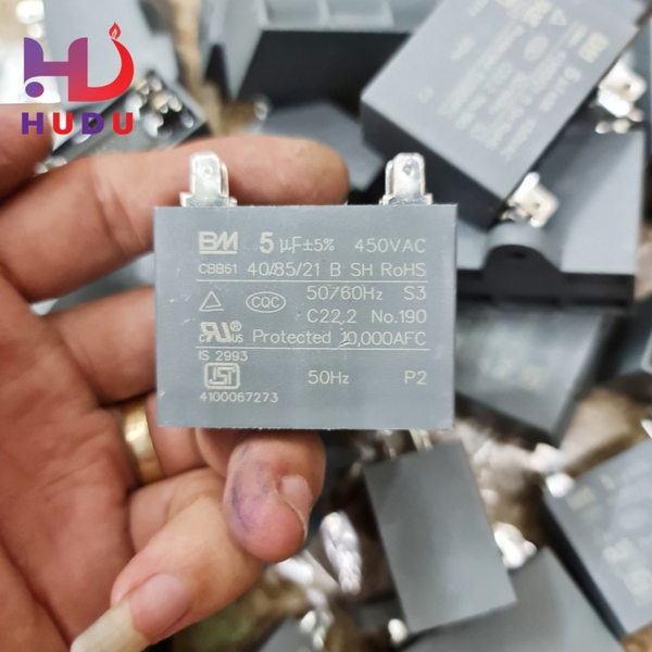 Tụ quạt BM rắc cắm 5uF -450V