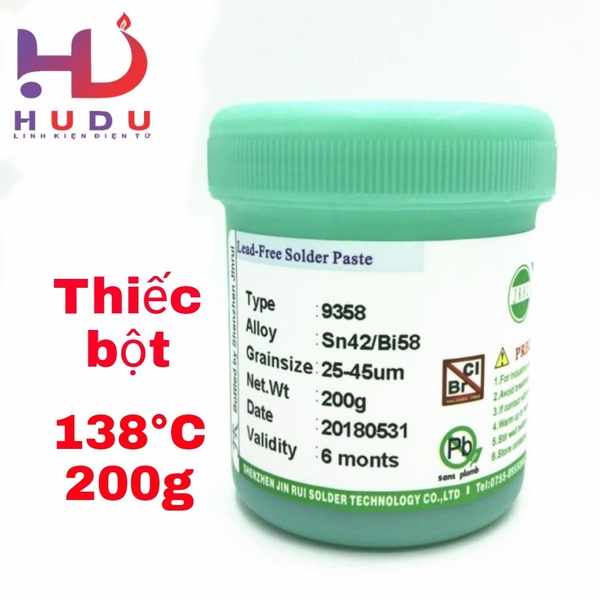 Thiếc hàn bột 200g không chì cao cấp