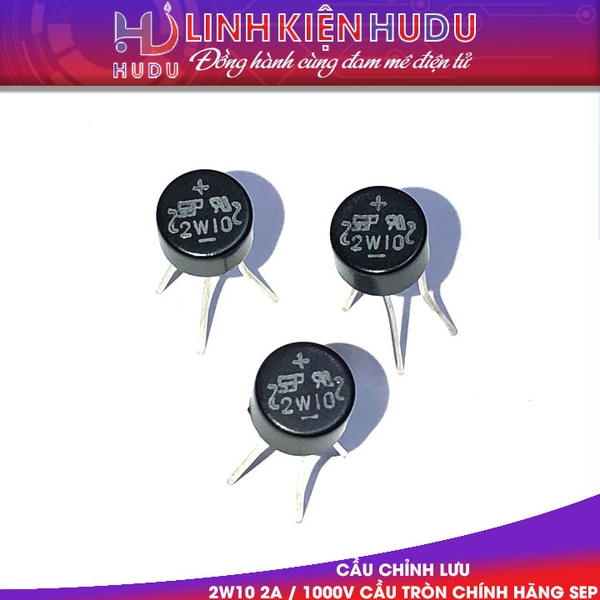 Cầu chỉnh lưu 2W10 2A / 1000V Cầu tròn chính hãng SEP