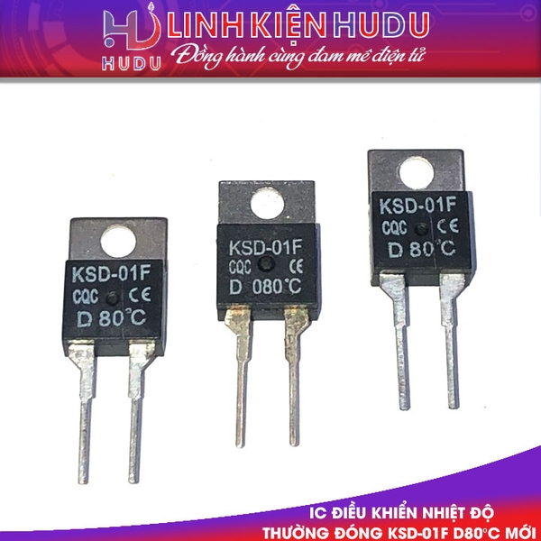 IC điều khiển nhiệt độ thường đóng KSD-01F D80°C mới