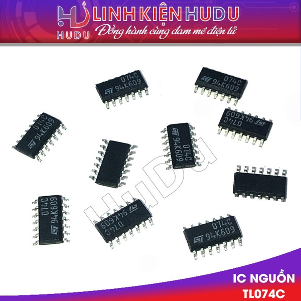Combo 7 con IC TL074C chân dán