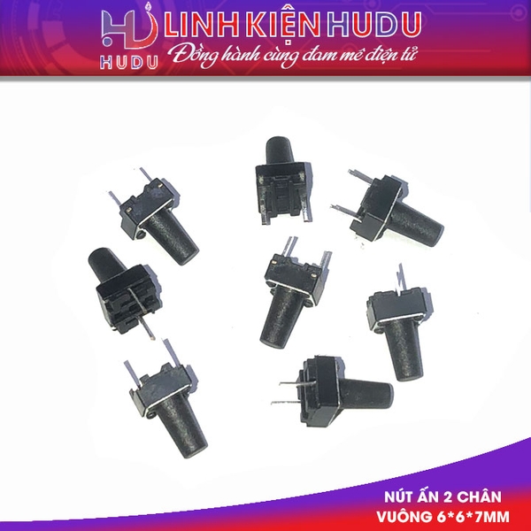 [COMBO] 20 nút / phím bấm 2 chân Vuông 6*6*7mm