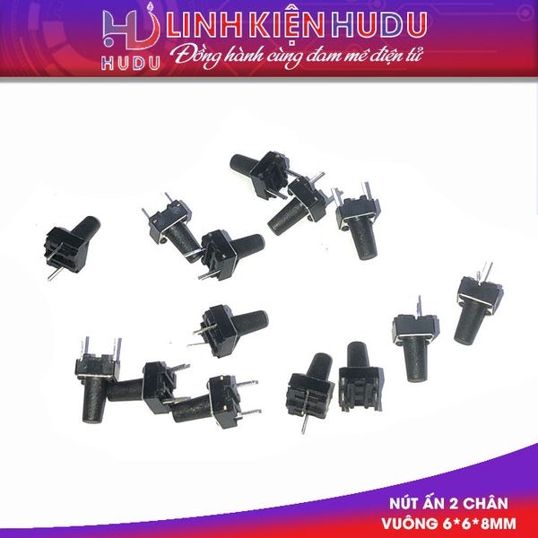 [COMBO] 20 nút / phím bấm 2 chân Vuông 6*6*8mm
