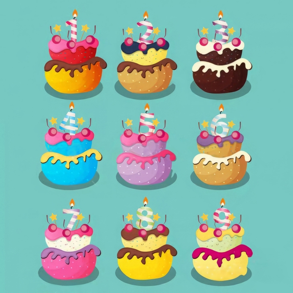 Khuôn silicon Nến Số Sinh Nhật (vỉ 0-9) A104 làm bánh rau câu 3D 4D nhấn xôi, fondant, socola, nến hanmade