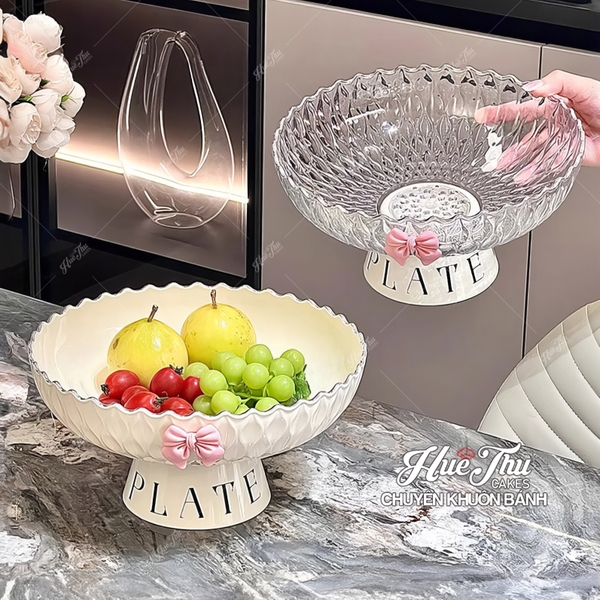 Khay Nhựa Đựng Trái Cây Hoa Quả 25cm đế tháo rời tiện lợi