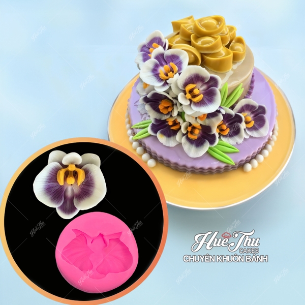 Khuôn silicon hoa Lan Hồ Điệp làm bánh rau câu 3D 4D nhấn xôi, fondant, socola, nến hanmade