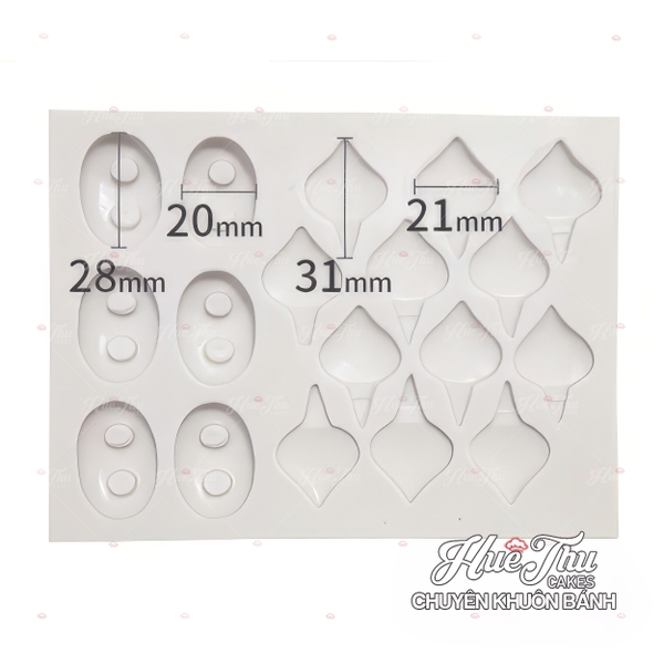 Khuôn silicon Tai Mũi Chú Lợn Con làm bánh rau câu 3D 4D nhấn xôi, fondant, socola, nến hanmade