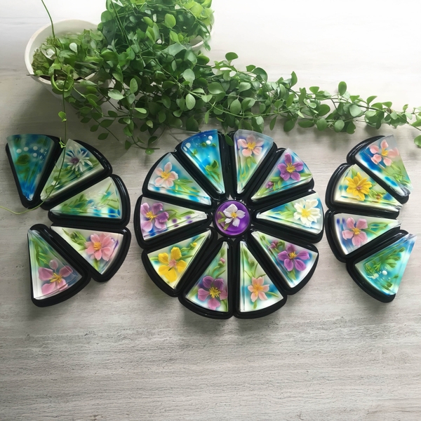 Hộp tam giác nhựa A03 (set 10 hộp) đựng bánh rau câu, bánh kem