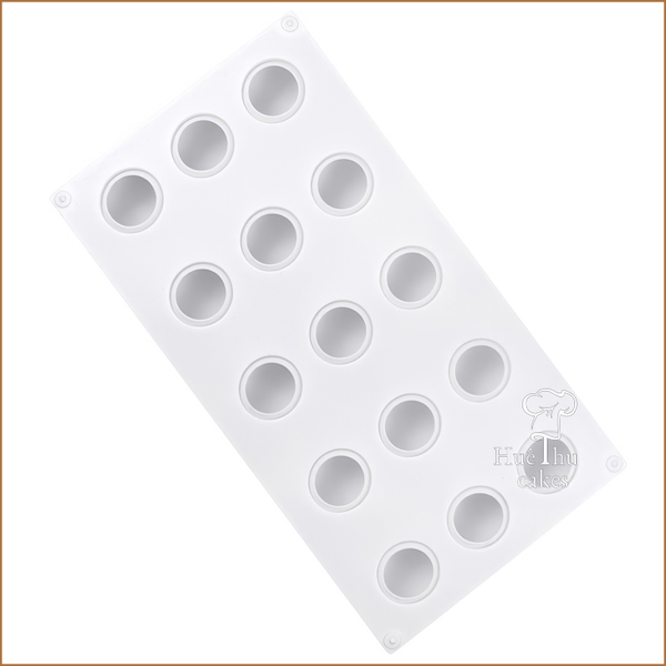 Khuôn silicon Mochi nhỏ, làm thạch tròn (vỉ 15 hình) làm bánh rau câu 3D 4D nhấn xôi, fondant, socola, nến hanmade