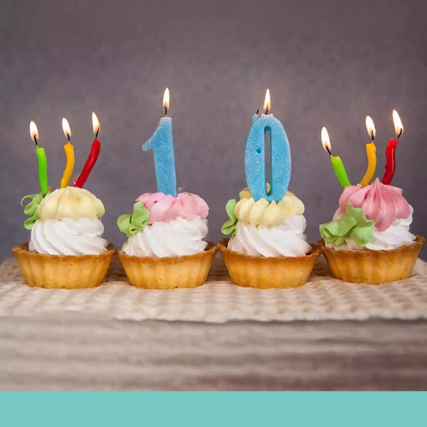 Khuôn silicon Nến Số Sinh Nhật (vỉ 0-9) A104 làm bánh rau câu 3D 4D nhấn xôi, fondant, socola, nến hanmade