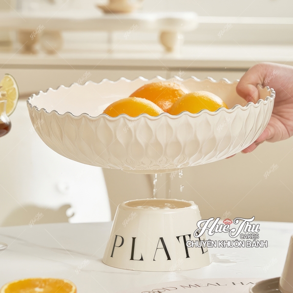 Khay Nhựa Đựng Trái Cây Hoa Quả 25cm đế tháo rời tiện lợi