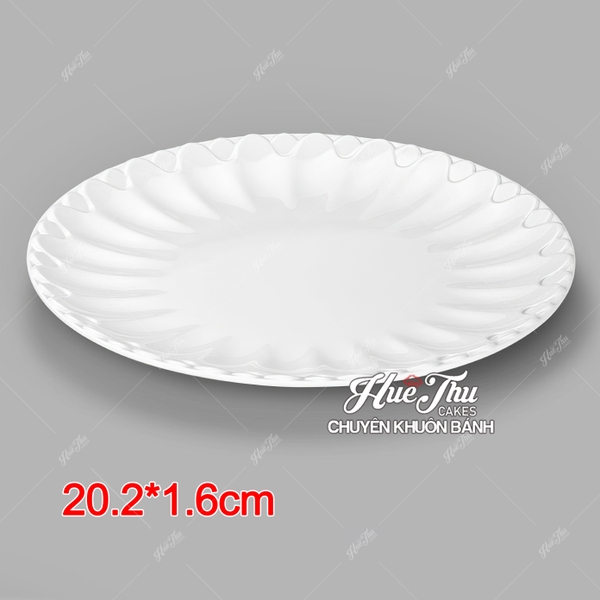 Đĩa Nhựa Tròn Melamine Hoa Vạn Cánh (nhiều size), Đĩa Tròn Mâm Cúng - trang trí đồ ăn, bàn tiệc, mâm cúng