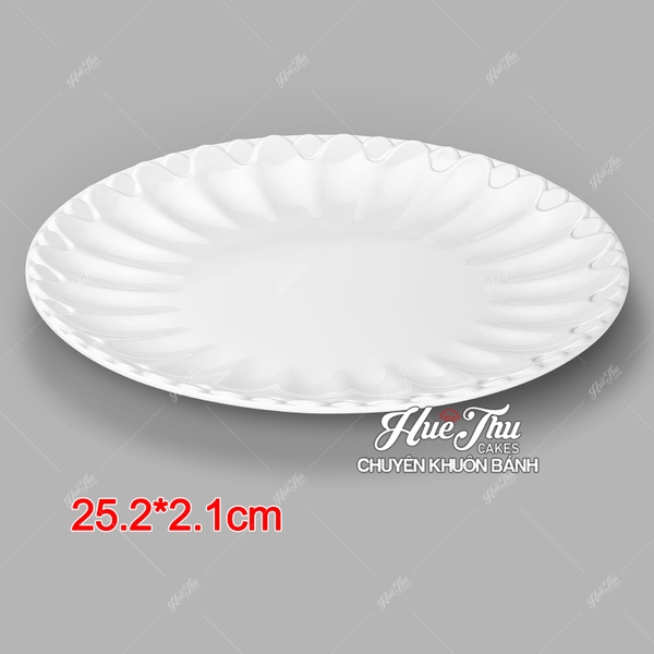 Đĩa Nhựa Tròn Melamine Hoa Vạn Cánh (nhiều size), Đĩa Tròn Mâm Cúng - trang trí đồ ăn, bàn tiệc, mâm cúng