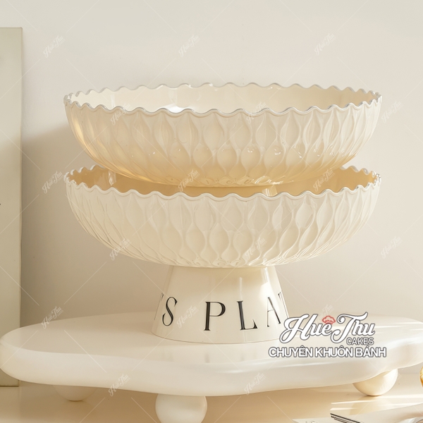 Khay Nhựa Đựng Trái Cây Hoa Quả 25cm đế tháo rời tiện lợi