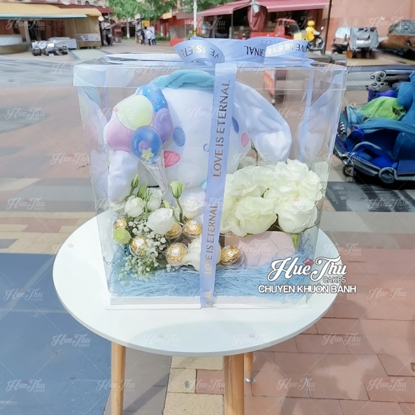 Hộp đựng bánh Mica Vuông trong suốt 11/13/16/22/26/28/30/32/34/36cm (5 hộp, cao 15-45cm, kèm đế) đựng bánh, quà tặng
