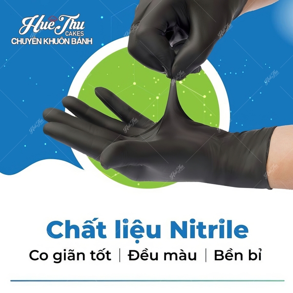 Găng Tay Màu Đen Zen Glove Hộp 100 Cái - Găng tay đen dùng trong thực phẩm, thẩm mỹ, công nghiệp