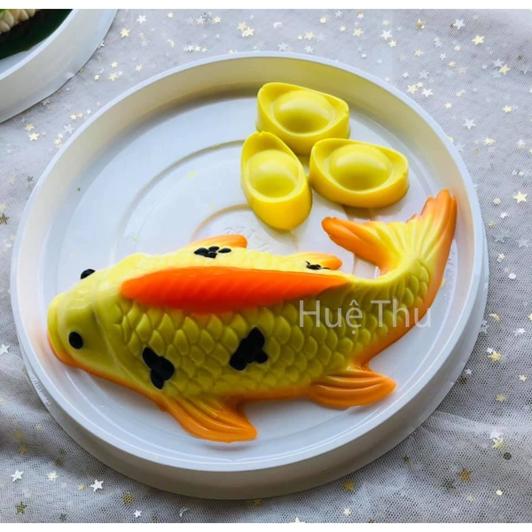 Khuôn Cá Chép / Cá Kol bằng nhựa (nhiều size) dùng đổ rau câu, nhấn xôi