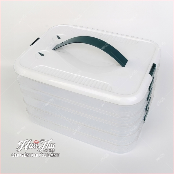 Khay đựng thực phẩm nhiều tầng tiện lợi - khay đựng hoa rau câu chống xuống màu, khay chè trôi nước