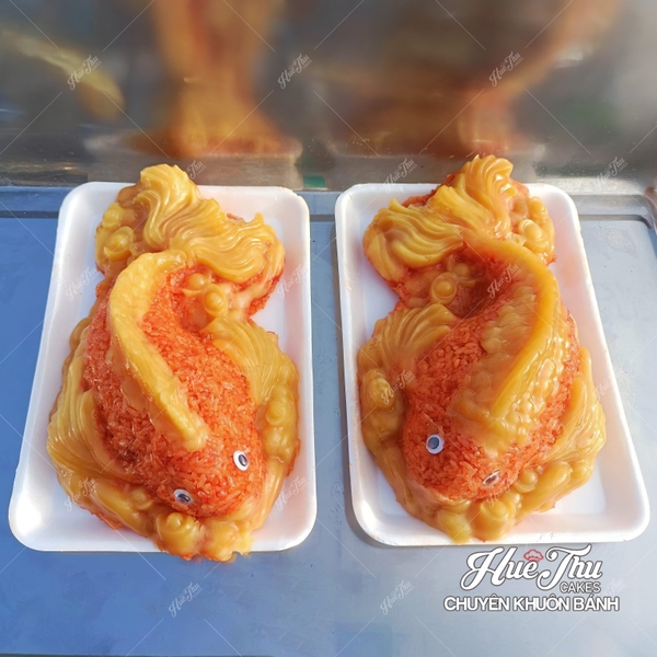 Khuôn nhựa Cá Chép Cưỡi Mây làm bánh rau câu 3D 4D nhấn xôi, fondant, socola, nến hanmade