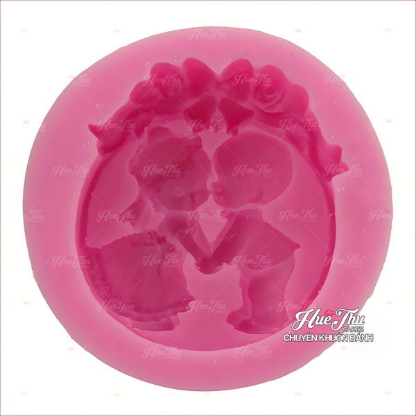 Khuôn silicon Bé Trai Bé Gái nắm tay làm bánh rau câu 3D 4D nhấn xôi, fondant, socola, nến hanmade
