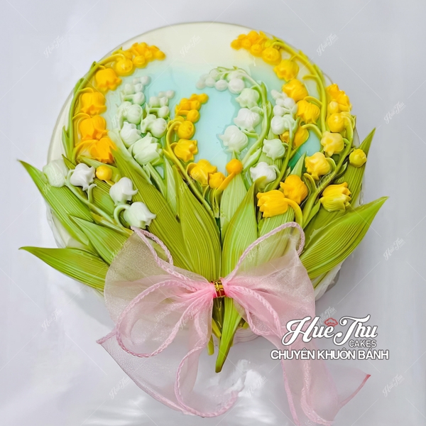 Khuôn silicon cành hoa Linh Lan 12x19cm làm bánh rau câu 3D 4D nhấn xôi, fondant, socola, nến hanmade