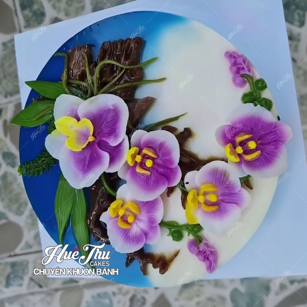 Khuôn silicon hoa Lan Hồ Điệp làm bánh rau câu 3D 4D nhấn xôi, fondant, socola, nến hanmade