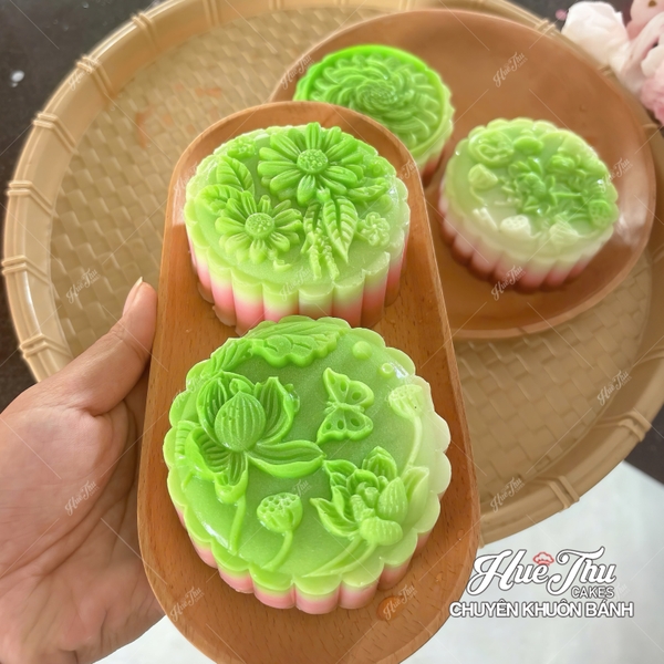 Combo 4 khuôn silicon Hoa Cúc Hoa Sen TT 9101112 A117 làm bánh rau câu 3D 4D nhấn xôi, fondant, socola, nến hanmade