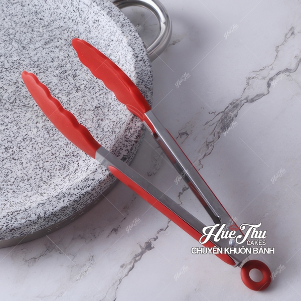 Kẹp Gắp Thực Phẩm 27cm Bằng Thép Không Gỉ và Silicon Chịu Nhiệt Cao