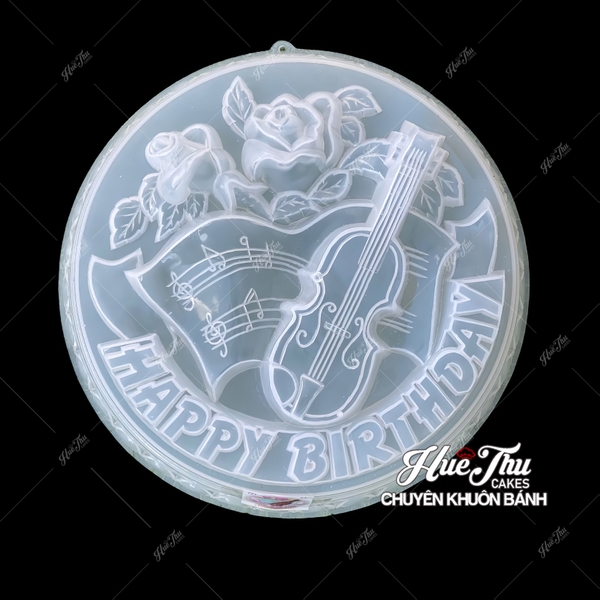 Khuôn rau câu, nhấn xôi Cây Đàn 30x7cm (có chữ Happy Birthday) Vĩnh Trường làm bánh rau câu, ép xôi