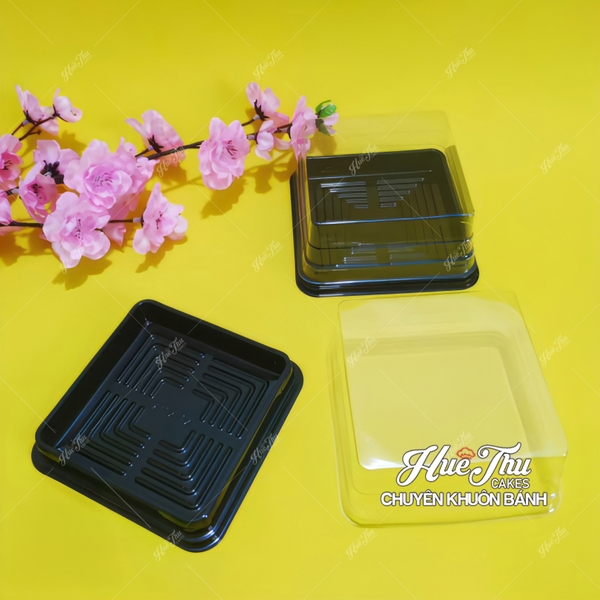 Hộp đựng bánh Trung Thu 4 bánh (5 set / túi giấy, hộp mica, hộp con)