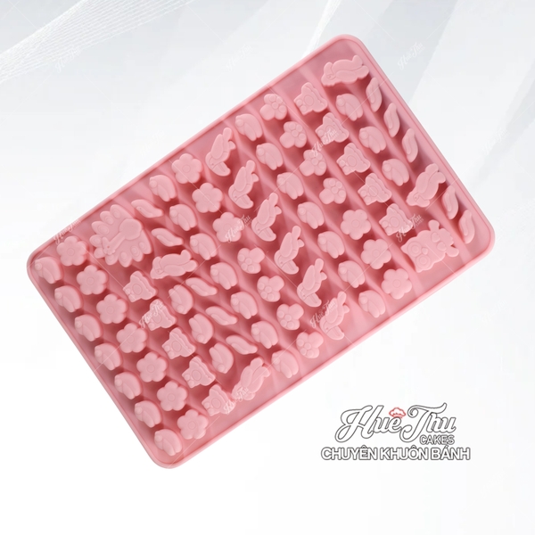 Khuôn silicon kẹo chip Chú Chim (vỉ 74 hình) làm kẹo dẻo, chip chip, rau câu mini, thạch trà sữa